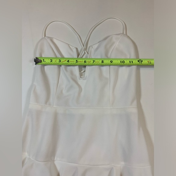 NWT Blue Blush white ruffled mini dress lined small (bin J) - Picture 13 of 16